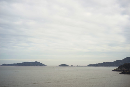 大海 蓝天 群山