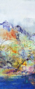 抽象画 玄关壁画 玄关背景墙