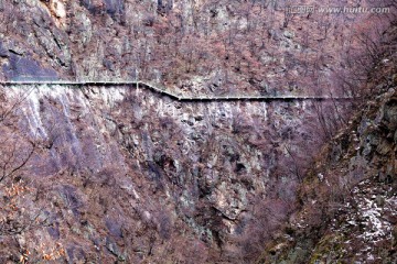 栈道 峡谷 河道 秦楚古道