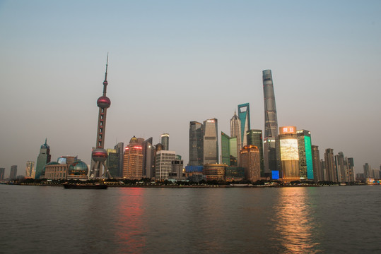 上海陆家嘴全景夜景