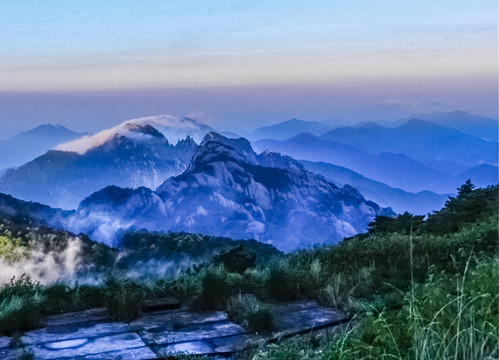 黄山风光 水墨山