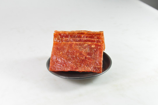 碳烤味猪肉脯拍摄照片