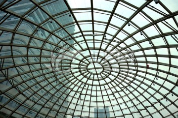 穹顶 透明顶 商场大厅顶部