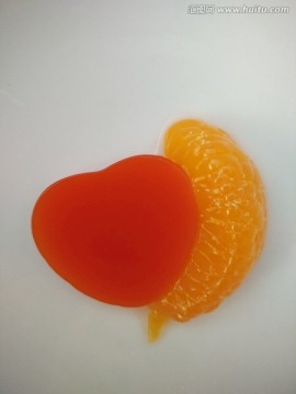 爱心 橘子 果冻