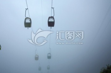 景点山顶缆车
