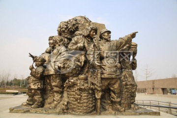 渡江战役支援前线雕塑