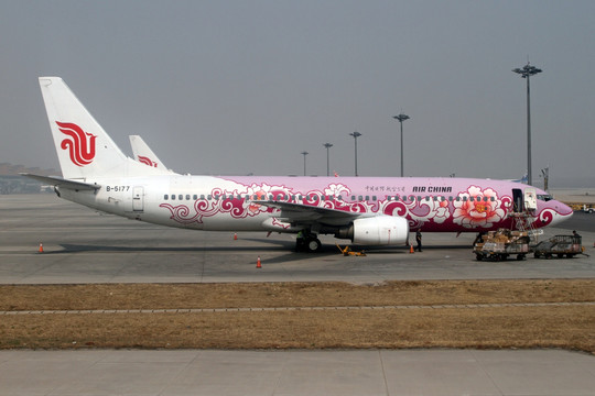 北京首都机场 国航飞机