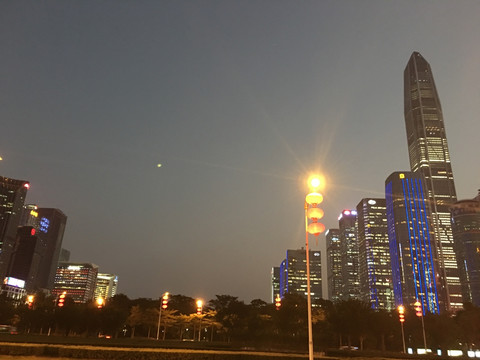 城市夜空拍摄