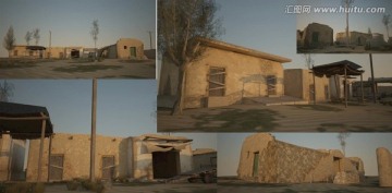 埃及地区村落民房建筑3D模型