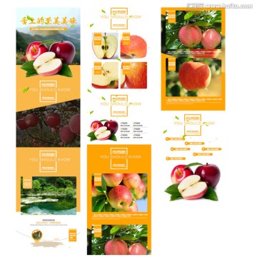淘宝大气苹果水果等详情页