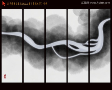 烟墨山水画