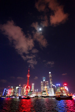 上海 外滩 陆家嘴 夜景 灯光