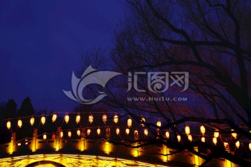 石桥夜景
