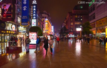 上海南京路步行街夜景