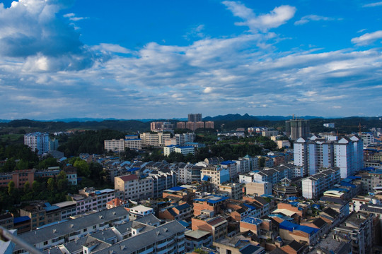 鸟瞰岑巩新兴