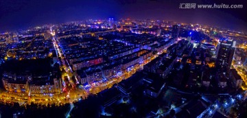 金华江南市区 夜景大幅全景