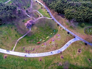 兰溪中洲公园2017年花圃航拍