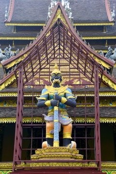 景洪总佛寺 门神像