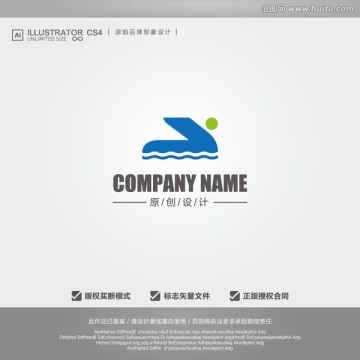 游泳logo 潜水设备标志