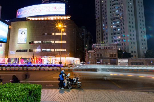 徐家汇商圈夜景 徐家汇 商圈