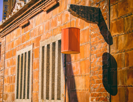 泉州传统建筑红灯笼