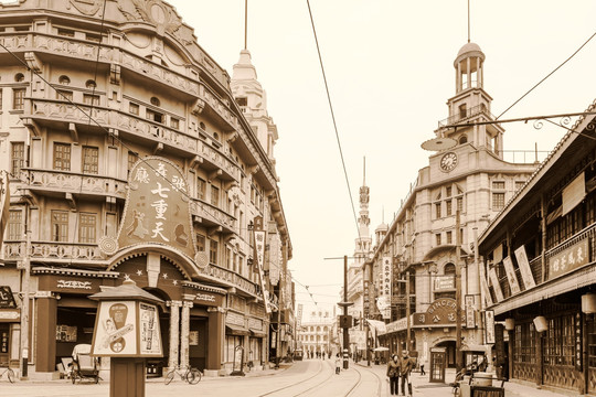 老上海旧上海街景  大画幅
