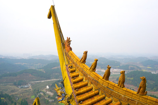 传统古建形式 飞檐 脊兽