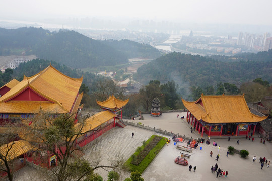 观音故里灵泉风景区 灵泉寺俯瞰