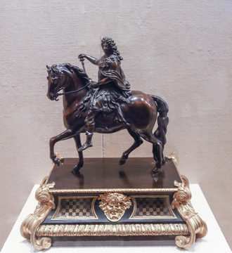 古罗马皇帝 路易十四骑马青铜像