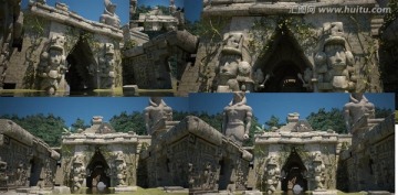 玛雅文明圣城入口古建筑3D模型