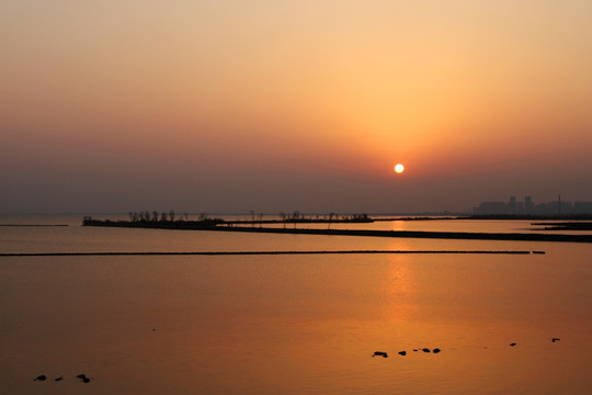 巢湖 黄昏夕阳