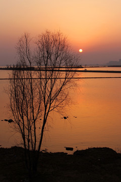 巢湖 黄昏夕阳