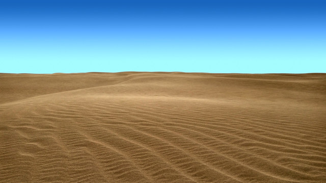 蓝天沙漠，沙海，沙漠