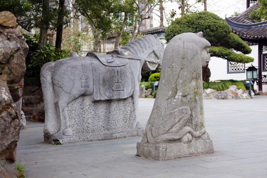 桂林公园马雕塑