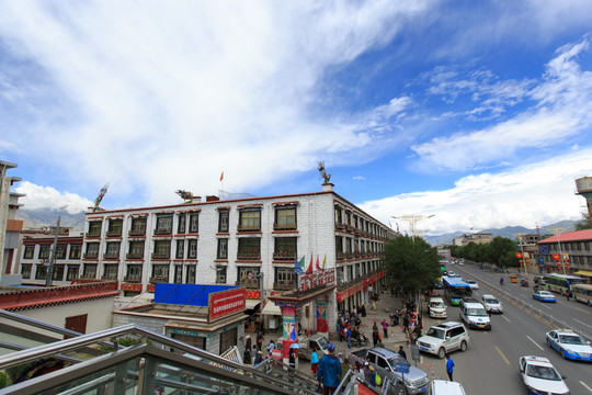 西藏拉萨 八廓街一角