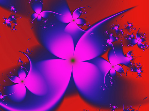 分形印花花卉