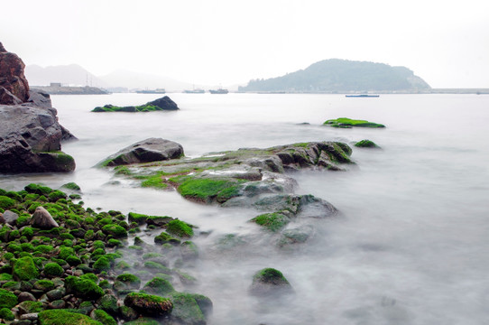 涌动的大海 海的春天 绿色的海