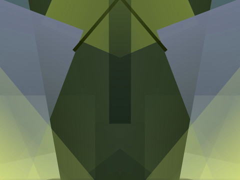 绿色几何拼接立体几何高清背景
