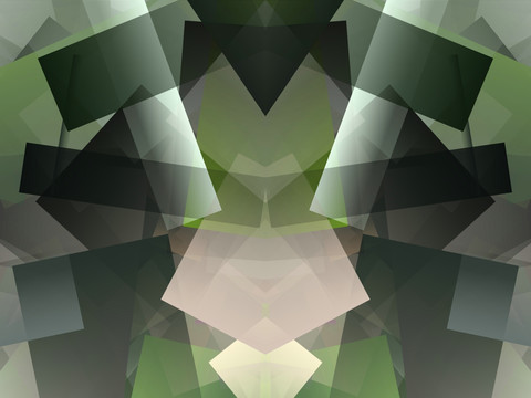 绿色几何拼接立体抽象高清背景