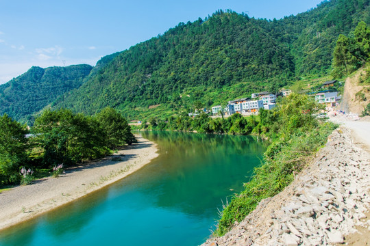 龙江河河水素材