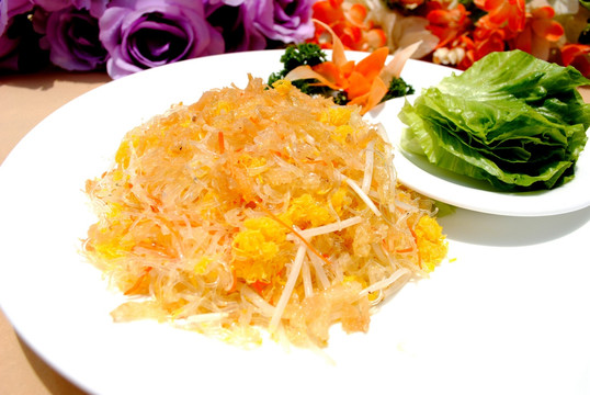 桂花炒鱼肚