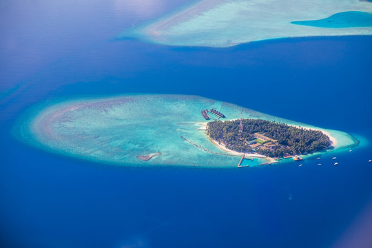 航拍岛屿 马尔代夫