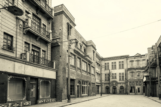 老上海商业街 大画幅