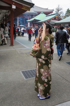 浅草寺日本游客