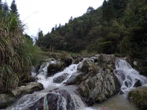 奔流小溪