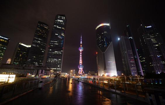 上海市商业中心夜景