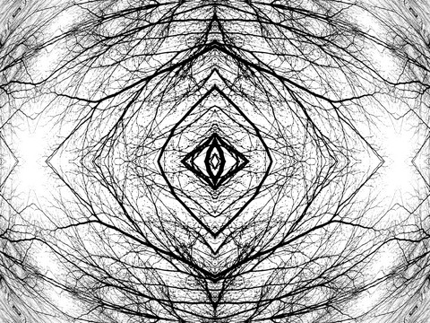 黑丝几何抽象高清电脑图案