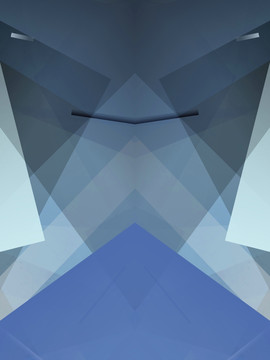蓝色立体几何拼接抽象高清背景