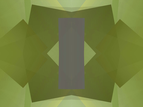 绿色几何抽象立体拼接电脑图案