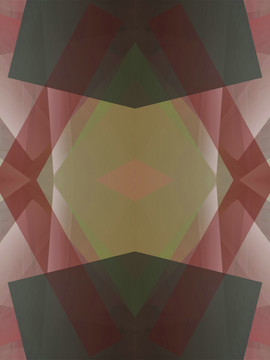 红色几何拼接面立体抽象电脑图案